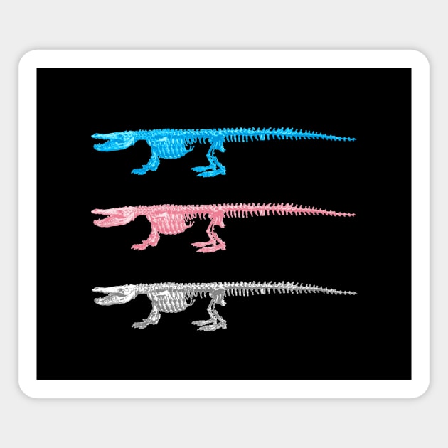 Alligator Trans Rights Colors Magnet by OpsimathArt